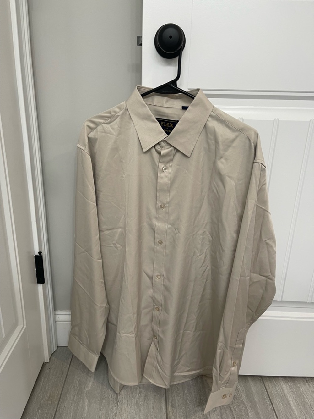 Men's Long-Sleeve Dress Shirt - Light Beige